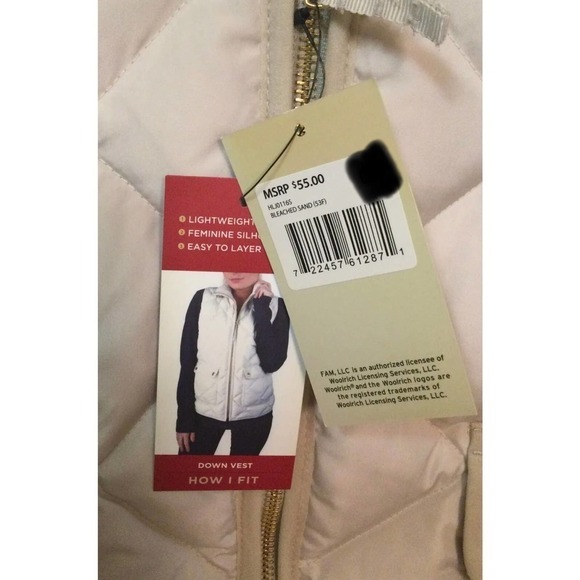 EUC Women’s Large Woolrich Quilted Puffer Full Zip Vest - Picture 9 of 9
